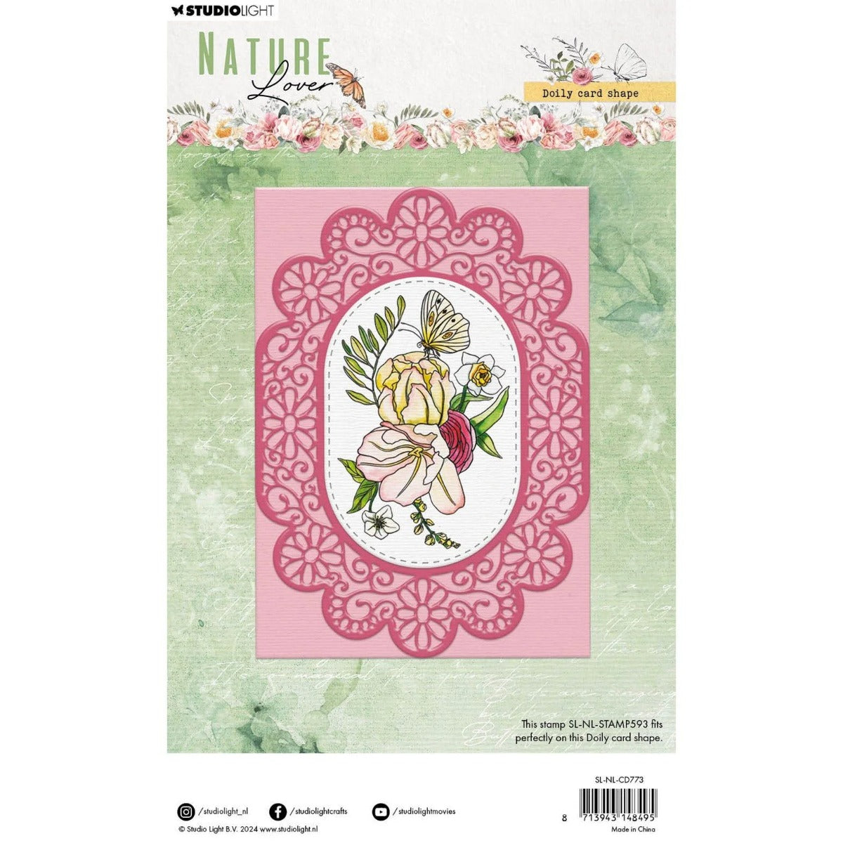 Studio Light • Nature Lover Cutting Dies Doily Card Shape - CD773*