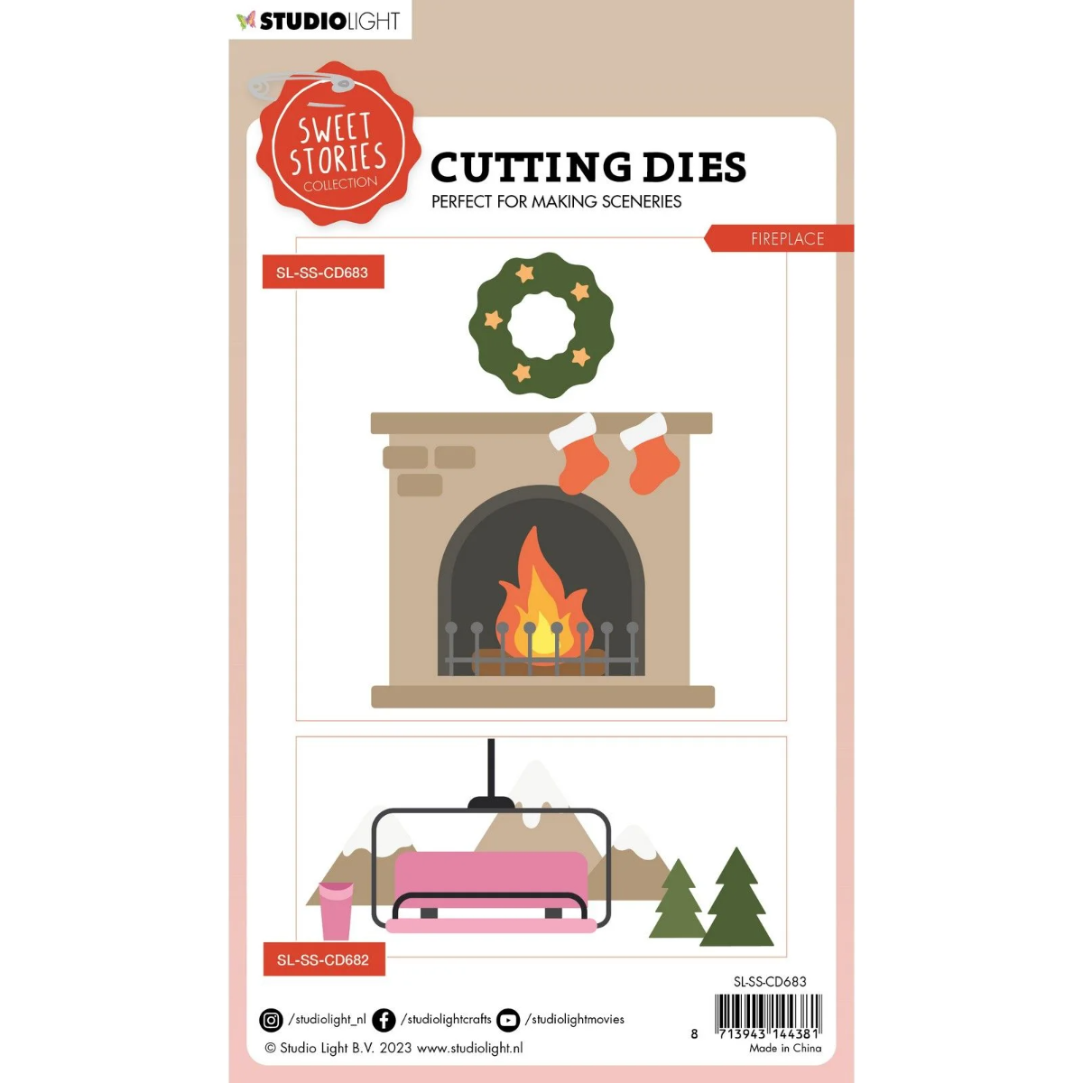 Studio Light • Sweet Stories Cutting Die Fireplace - CD683 *