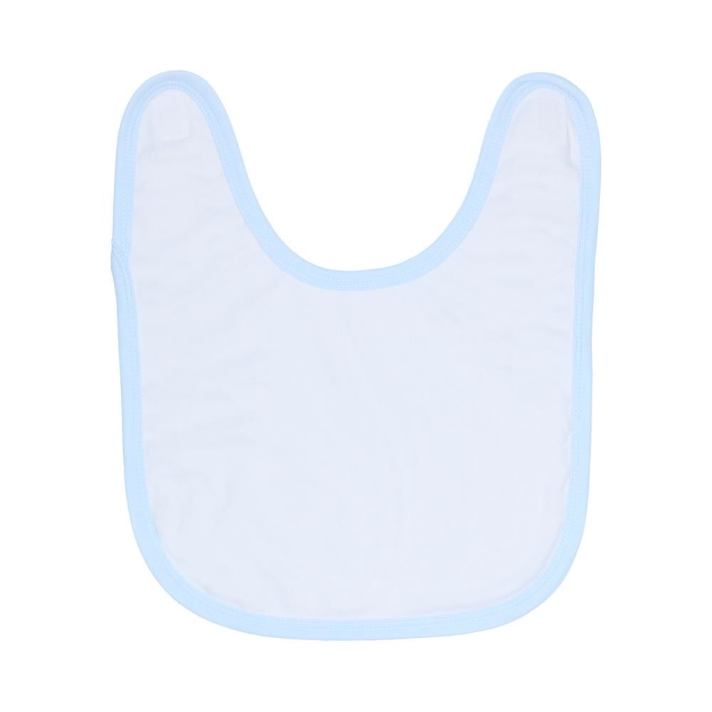 Slabbetje - wit met blauwe rand 29 x 35 cm (voor sublimatie)