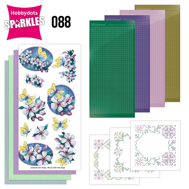 Sparkles Set 088 - Amy Design - Butterfly and Flowers