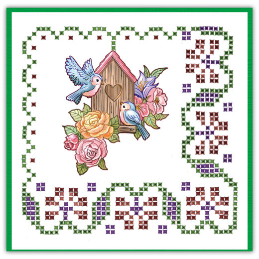 Sparkles Set 090 - Yvonne Creations - Birdhouse With Birds