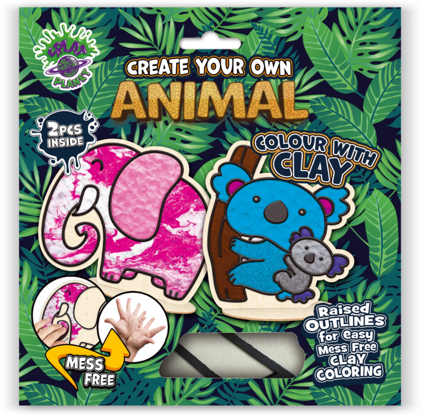Splat Planet Clay Colouring Set Dieren 24 x 23,7 x 2,7 cm (CC ANI)
