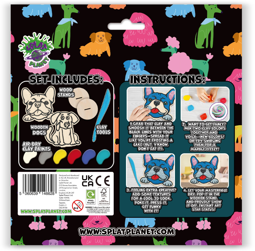 Splat Planet Clay Colouring Set Hond 24 x 23,7 x 2,7 cm (CC DOG)
