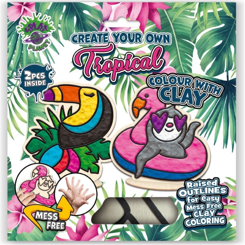 Splat Planet Clay Colouring Set Tropische Dieren 24 x 23,7 x 2,7 cm (CC TROP)