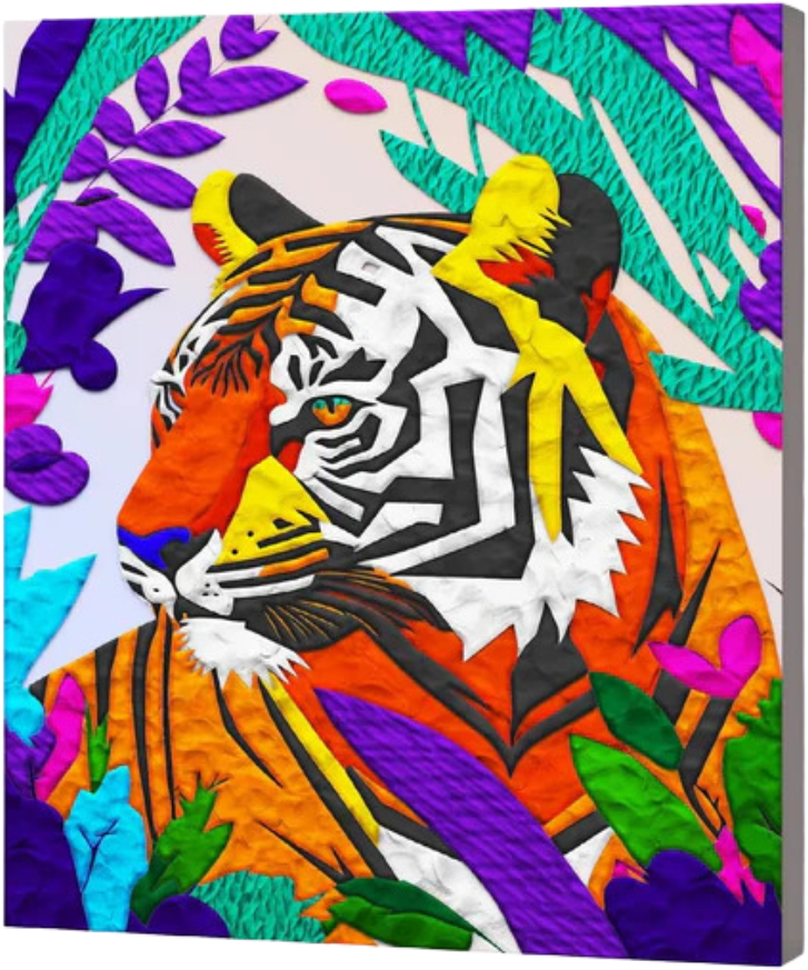Splat Planet Clay Painting Tijger 30 x 30 cm 350 gr (CP TIGER 3030)