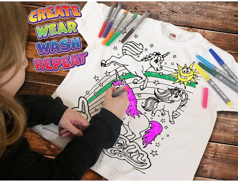 Splat Planet T-Shirt Kleuren Set Eenhoorn 5 - 6 Jaar (022M)