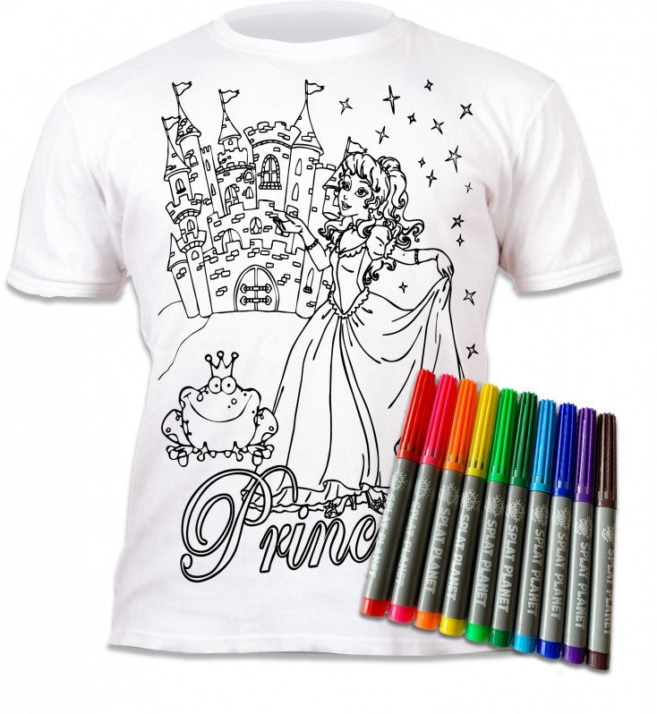 Splat Planet T-Shirt Kleuren Set Prinses 5 - 6 Jaar (003M)