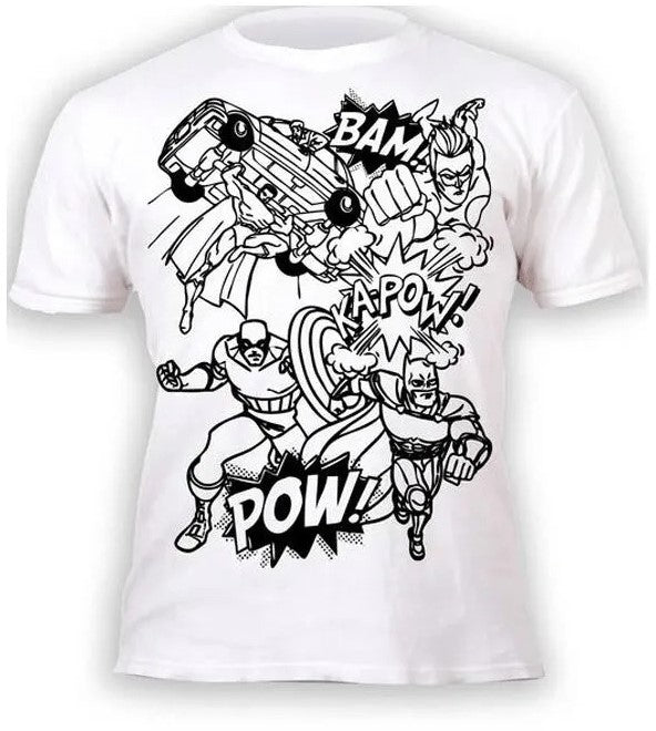 Splat Planet T-Shirt Kleuren Set Superhelden 5 - 6 Jaar (002M)