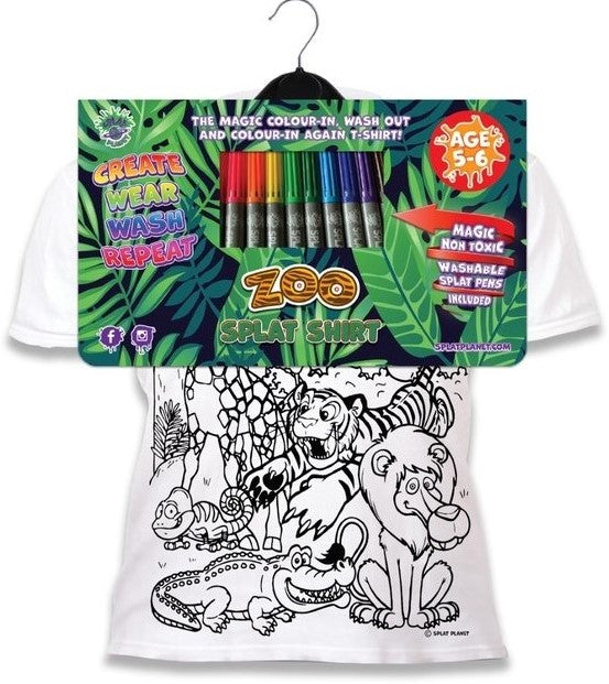 Splat Planet T-Shirt Kleuren Set Zoo 5 - 6 Jaar (001M)