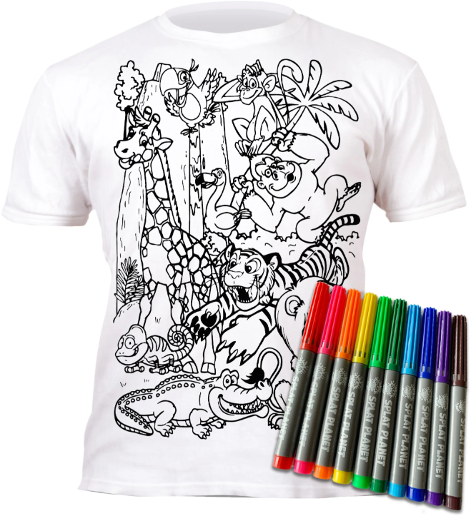 Splat Planet T-Shirt Kleuren Set Zoo 5 - 6 Jaar (001M)