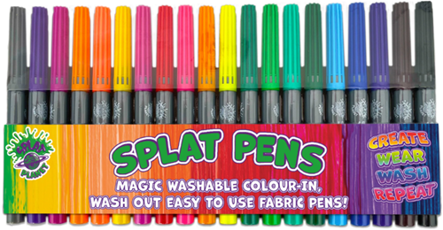 Splat Planet Textielstiften Uitwasbaar Set 20 Kleuren (SP20PENS)