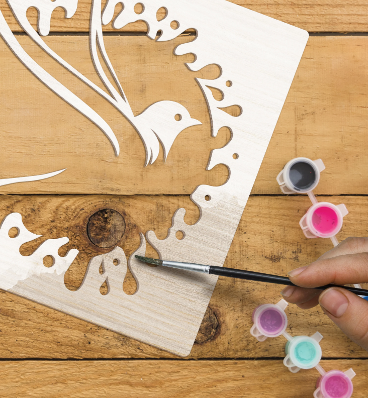 Splat Planet Wood Art Set kolibrie 27 x 26 x 3,5 cm (WA HUMBIRD)