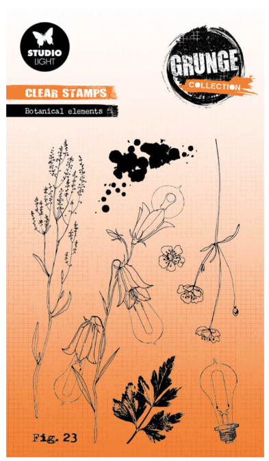 Botanical Elements Grunge Stamps (SL-GR-STAMP606) *