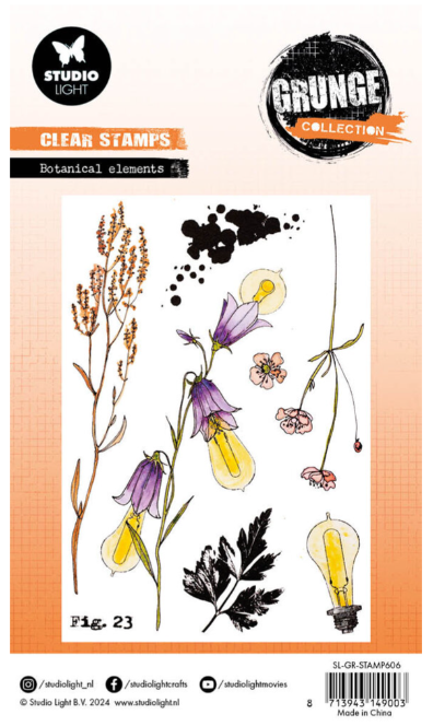 Botanical Elements Grunge Stamps (SL-GR-STAMP606) *