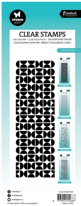 Studio Light • Essentials Clear Stamp Retro Pattern - STAMP728 *