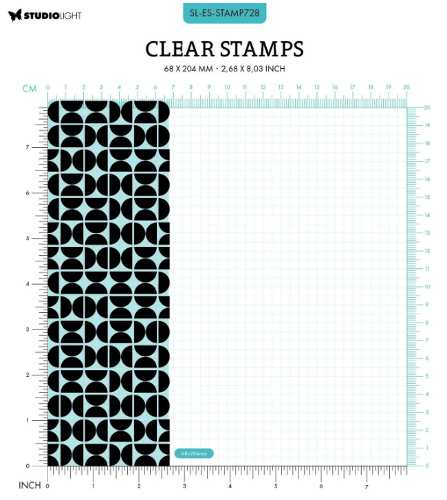 Studio Light • Essentials Clear Stamp Retro Pattern - STAMP728 *