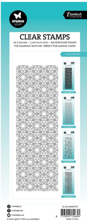 Studio Light • Essentials Clear Stamp Floral Pattern -STAMP729 *