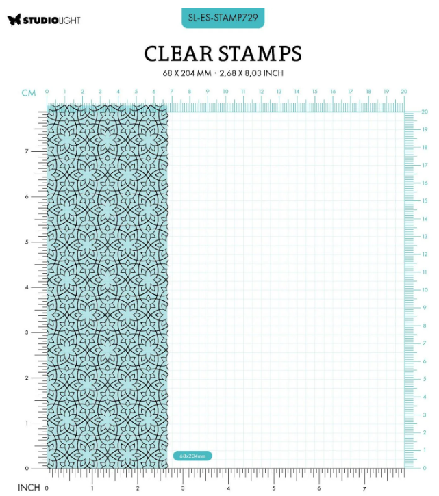 Studio Light • Essentials Clear Stamp Floral Pattern -STAMP729 *