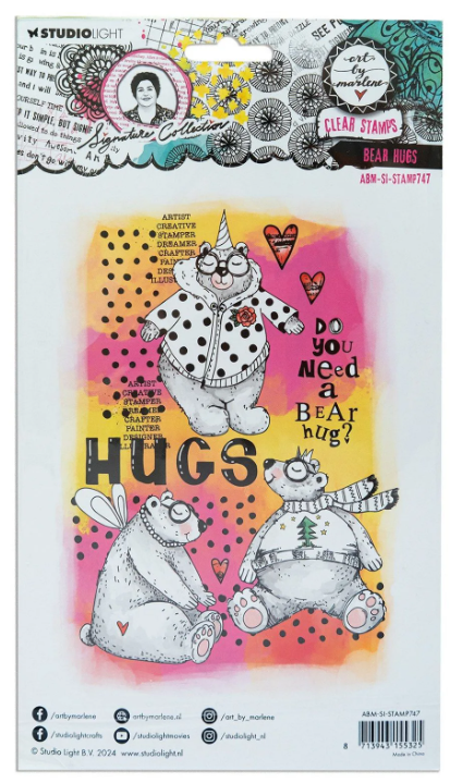 Studio Light • Art by Marlene Clear Stamp Bear Hugs - STAMP747 *