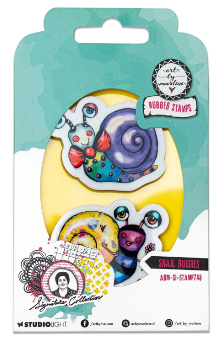 Studio Light • Art by Marlene Cling Stamp Snail Buddies - STAMP748 *
