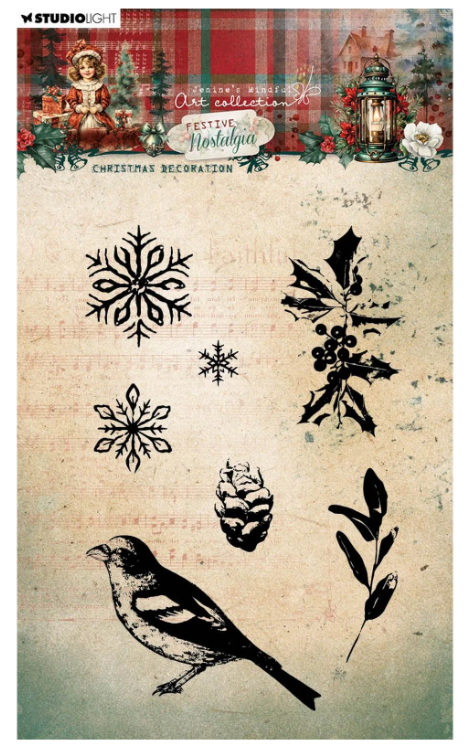 Studio Light • Festive Nostalgia Clear Stamp Christmas Decoration - STAMP752*