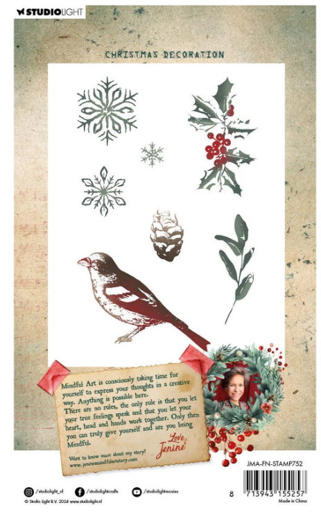 Studio Light • Festive Nostalgia Clear Stamp Christmas Decoration - STAMP752*