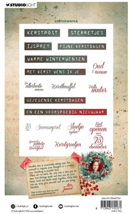 Studio Light • Festive Nostalgia Clear Stamp Winterwensen - STAMP754*