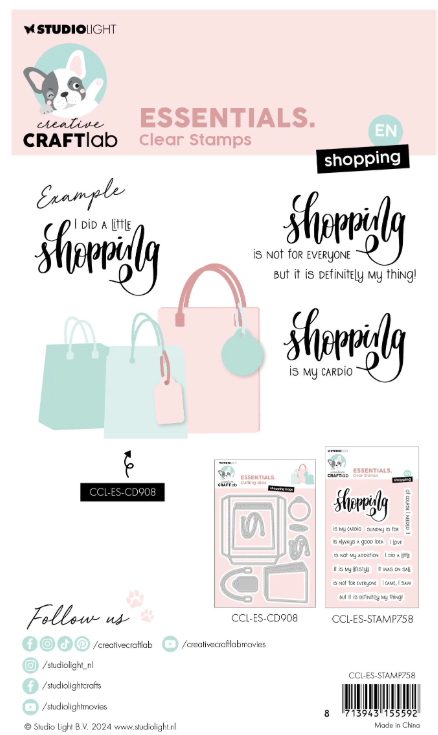 Creative Craftlab • Essentials Clear Stamp Shopping - STAMP758*