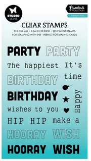 Studio Light • Essentials Clear stamps Birthday texts - STAMP763*