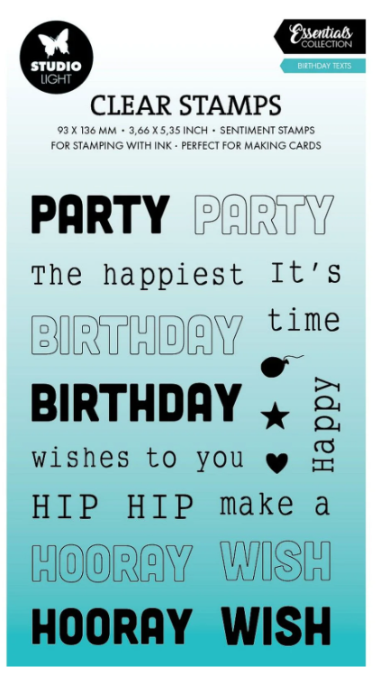 Studio Light • Essentials Clear stamps Birthday texts - STAMP763*