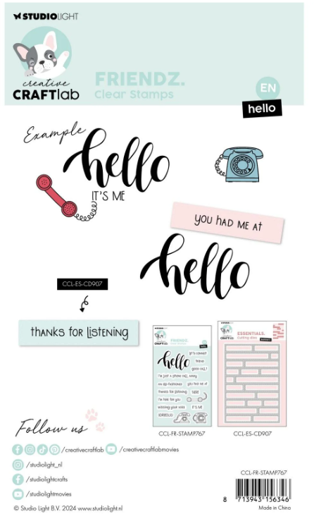Creative Craft Lab • Friendz Clear Stamp Hello - STAMP767*