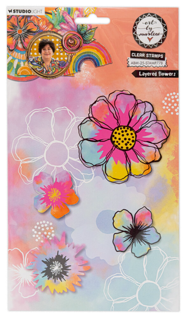 Layered Flowers Clear Stamps (ABM-25-STAMP778) *
