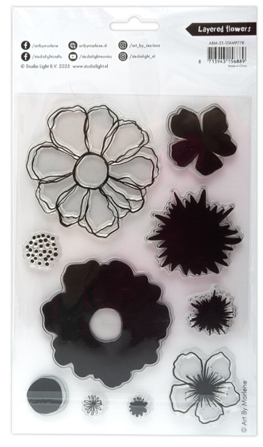 Layered Flowers Clear Stamps (ABM-25-STAMP778) *