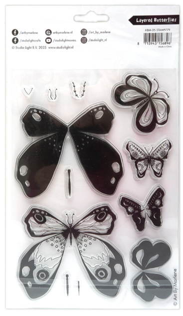 Layered Butterflies Clear Stamps (ABM-25-STAMP779) *