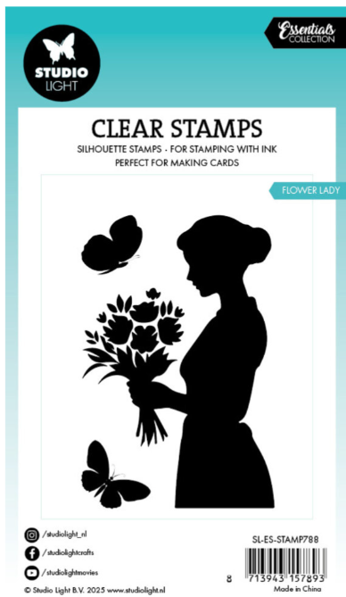 Flower Lady Essentials Silhouette Clear Stamp - STAMP788*