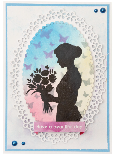 Flower Lady Essentials Silhouette Clear Stamp - STAMP788*