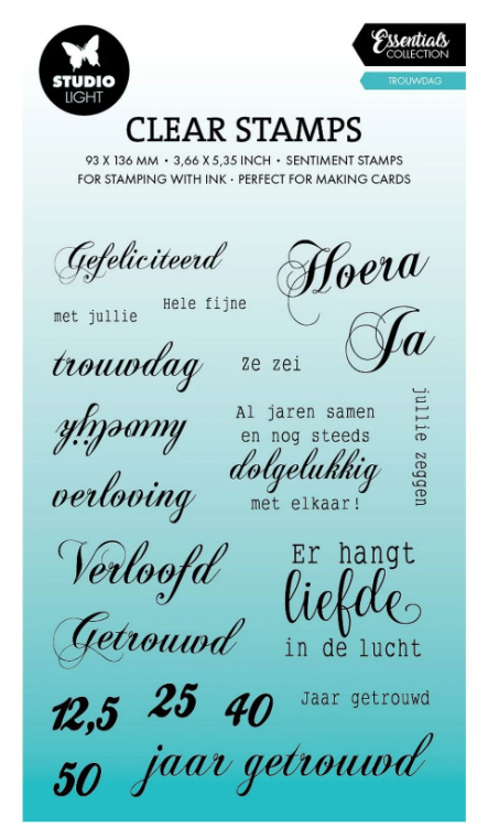 Studio Light • Essentials Clear stamps Trouwdag - STAMP789 *