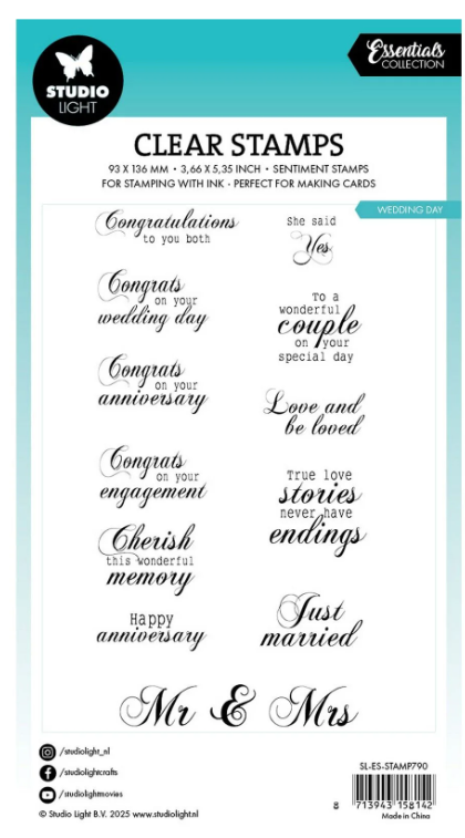 Studio Light • Essentials Clear stamps Wedding Day - STAMP790 *