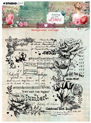 Studio Light • Jenine's Mindful Art Clear Stamps Sending You Love Background Collage - STAMP797 *