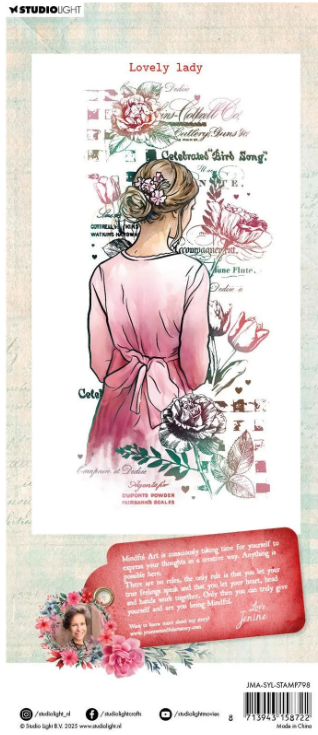 Studio Light • Jenine's Mindful Art Clear Stamps Sending You Love Lovely Lady - STAMP798 *