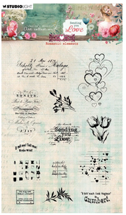 Studio Light • Jenine's Mindful Art Clear Stamps Sending You Love Romantic Elements - STAMP799 *