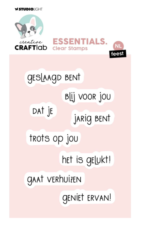 Creative Craftlab • Essentials Clear Stamp NL teksten - STAMP800 *