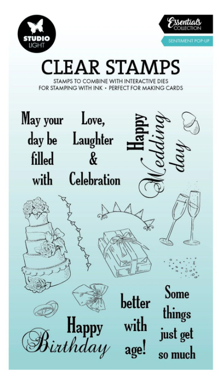 Studio Light • Essentials Clear Stamp Turning Pop-Out - STAMP804 *
