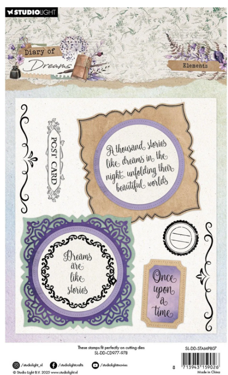 Studio Light • Diary Of Dreams Clear Stamps Elements - STAMP807 *