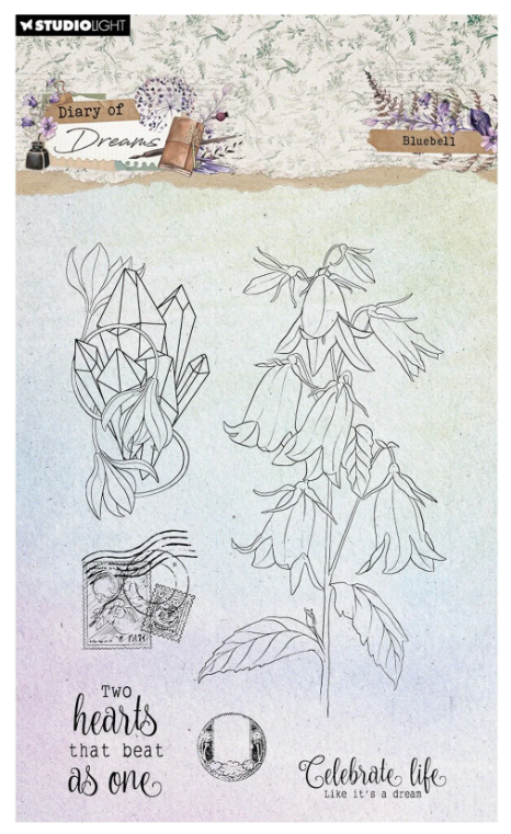 Studio Light • Diary Of Dreams Clear Stamps Blue Bell - STAMP808 *