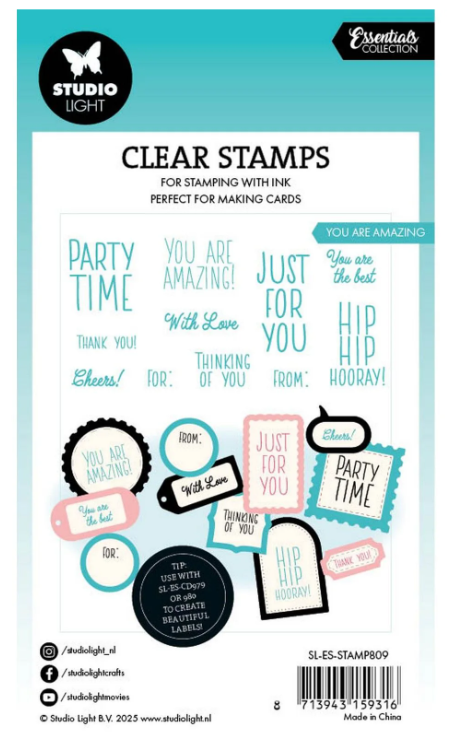 Studio Light • Essentials Clear Stamp You Are Amazing - STAMP809 *