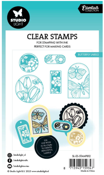 Butterfly Labels Essentials Clear Stamp SL-ES-STAMP812 *