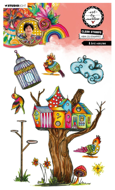 Studio Light • Art By Marlene Clear Stamp A Bird Mansion (ABM-25-STAMP815) *