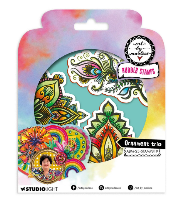 Studio Light • Art By Marlene Cling Rubber Stamp Ornament Trio (ABM-25-STAMP819) *
