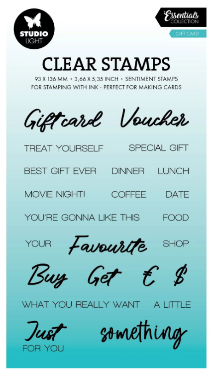 Studio Light • Essentials Clear Stamp Gift Card (SL-ES-STAMP821) *